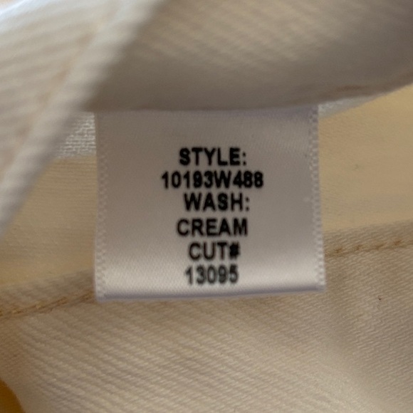 Nili Lotan Shon Denim Barrel Leg Tapered Crop Jean Pant - Size 29 Cream - Picture 13 of 16